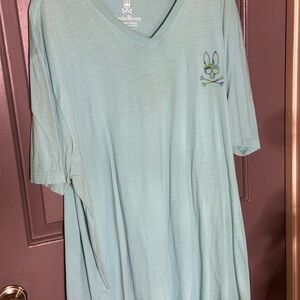 Psycho Bunny Aqua V-Neck Tee